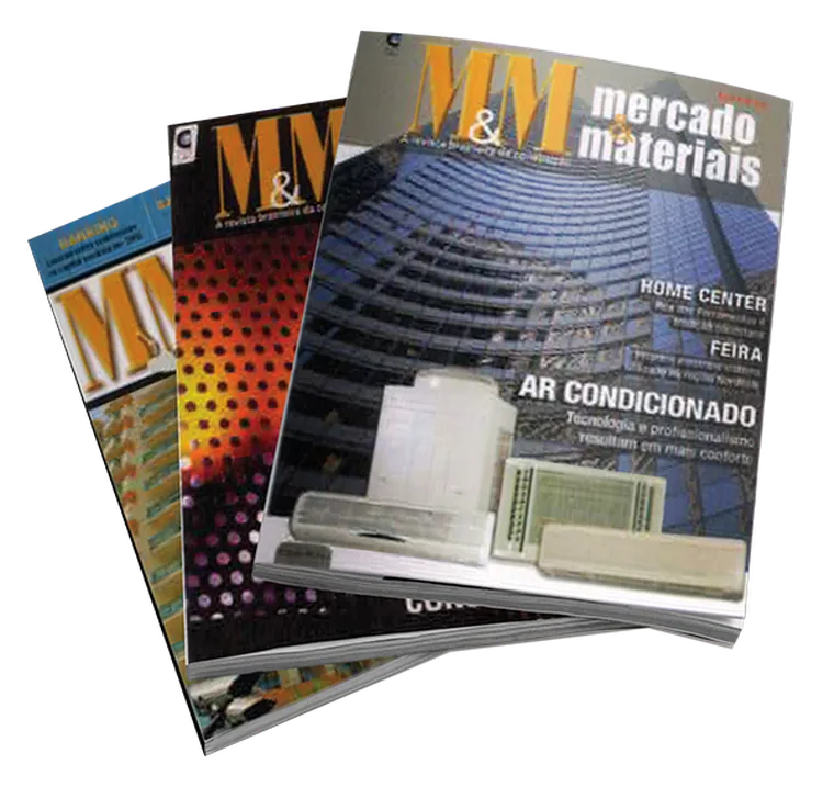 Exemplares da revista Mercado & Materiais